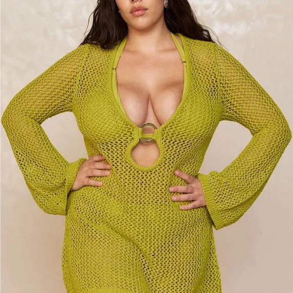Monday Swimwear MONTEGO MINI DRESS - CHARTREUSE PETIT CROCHET - Picture 7 of 8